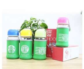 Bình Giữ Nhiệt Thủy Tinh Họa Tiết Starbuks 400ml